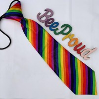 Satin Rainbow Tie